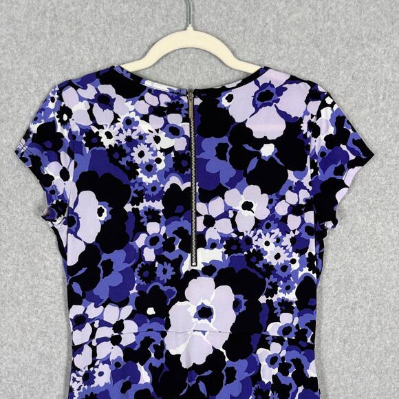 Michael Kors Dress Medium Thin Flowy Stretch Slinky Liquid Career Knit Retro Mod - Picture 9 of 12